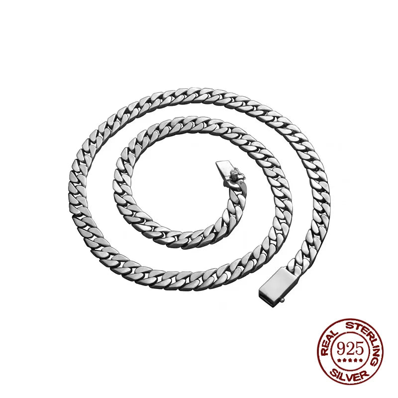 Prata esterlina colar pulseira punk s925