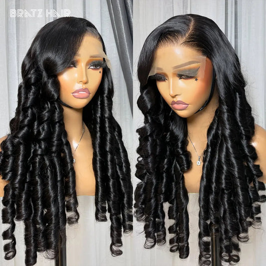 Peruca de cachos saltitantes