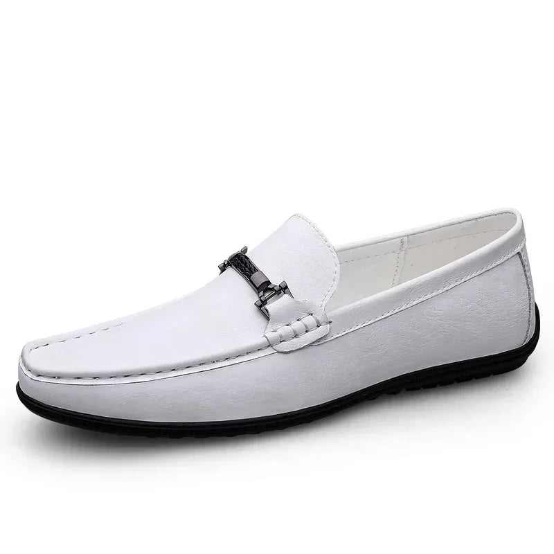 Mocassins de couro genuíno casuais