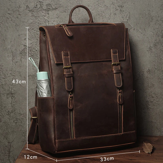 Mochila Nuka para homem em pele genuína