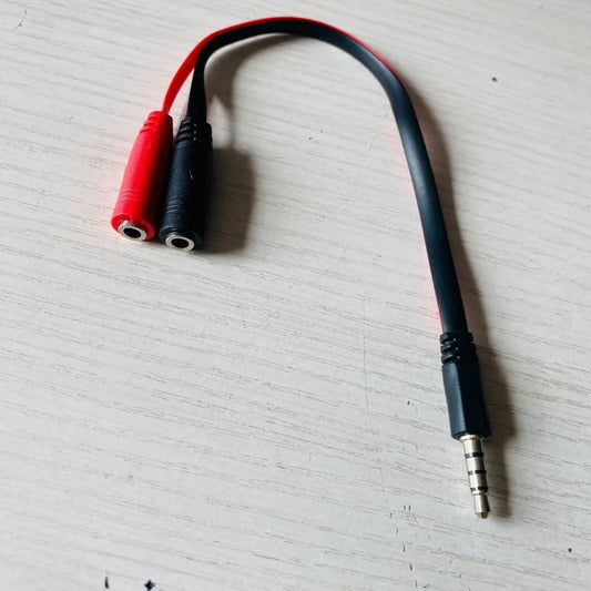 Cabo Divisor de Áudio 3,5 mm – Adaptador Estéreo 1 para 2