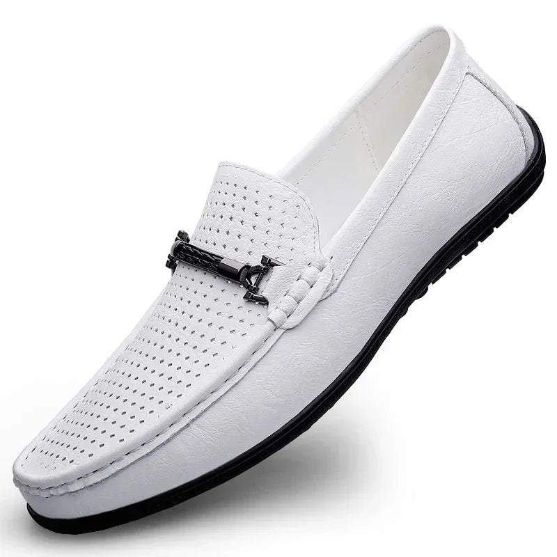 Mocassins de couro genuíno casuais