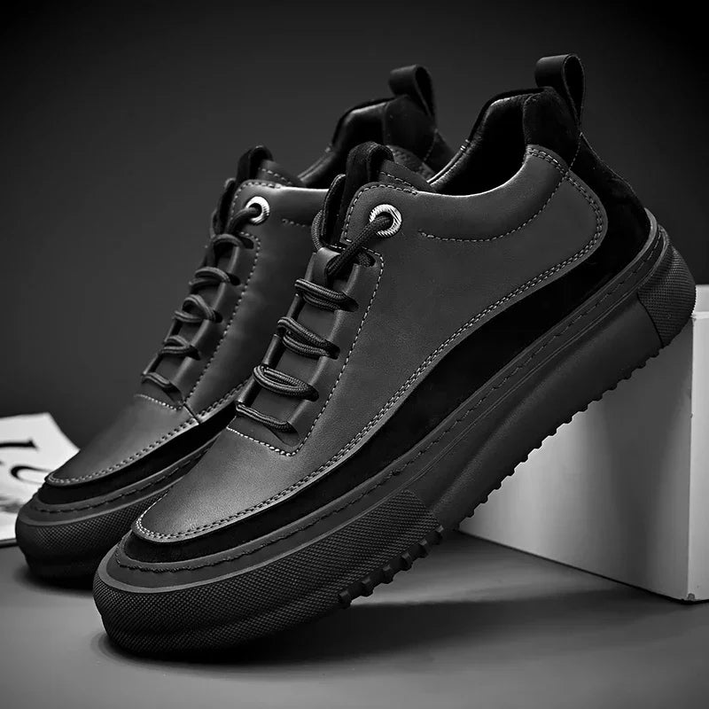 Tênis de designer de couro genuíno esporte