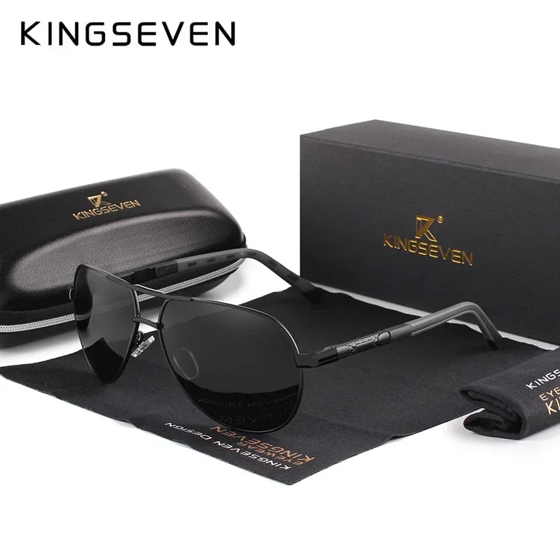 Óculos de sol KINGSEVEN, design de marca de luxo anti-reflexo