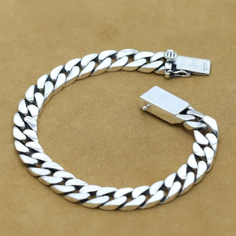 Pulseira de prata esterlina masculino e feminino