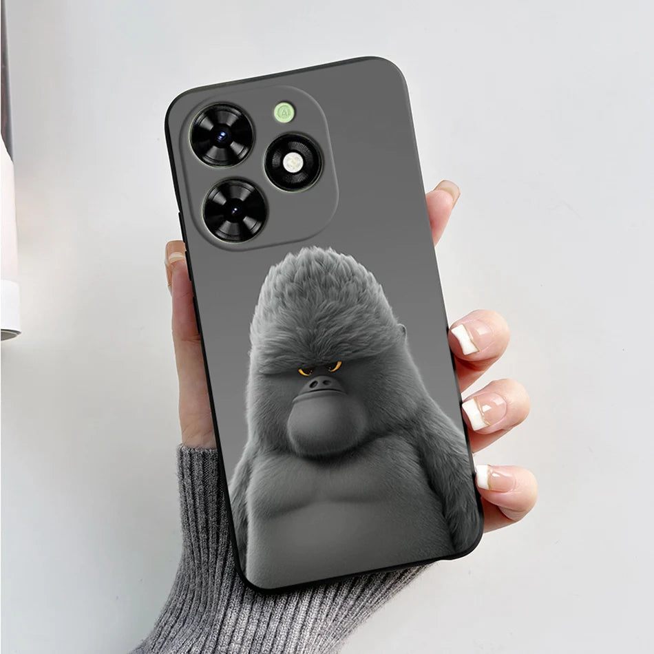 Capa ultra fino macio de silicone à prova de choque para Tecno Spark