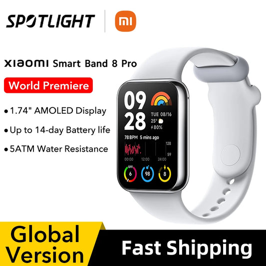 Xiaomi-Smart Band 8 Pro com Display AMOLED