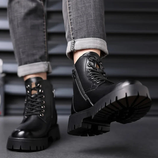 Botas de inverno antiderrapante com sola grossa