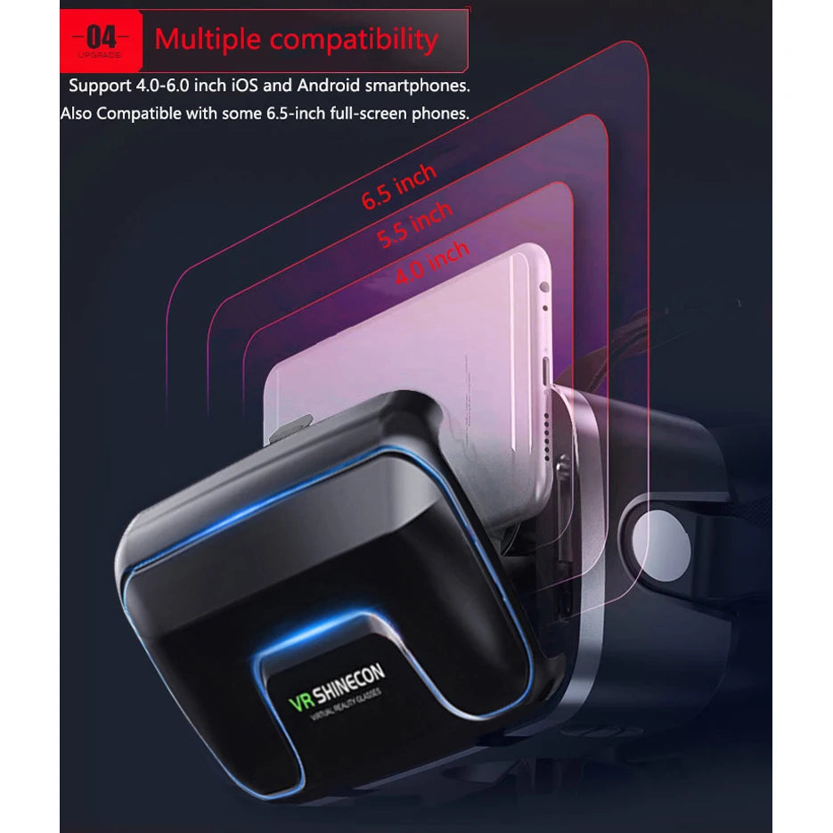 Óculos de realidade virtual casque para smartphone