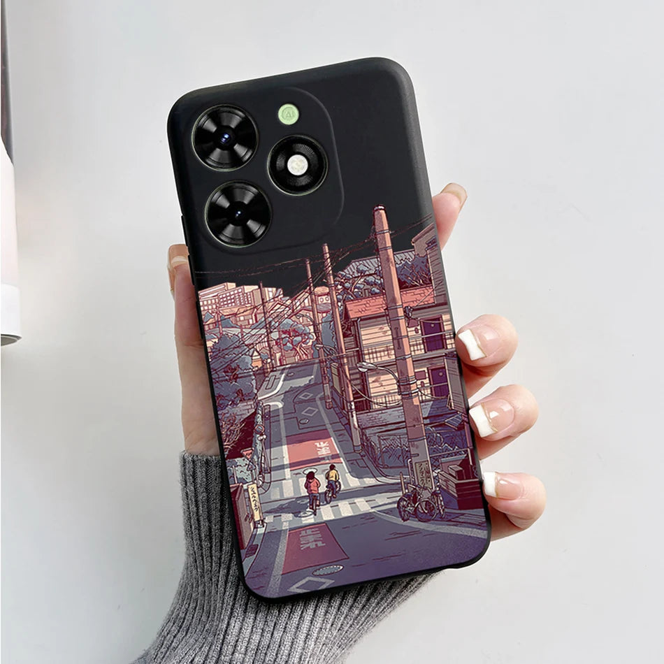Capa ultra fino macio de silicone à prova de choque para Tecno Spark