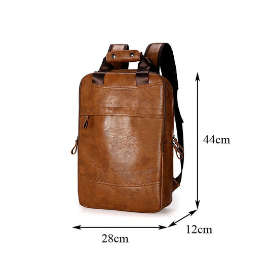 Mochila de couro escolar