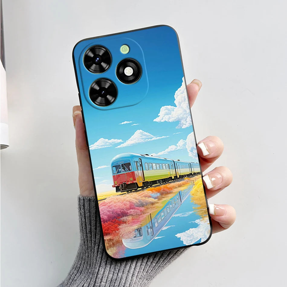 Capa ultra fino macio de silicone à prova de choque para Tecno Spark