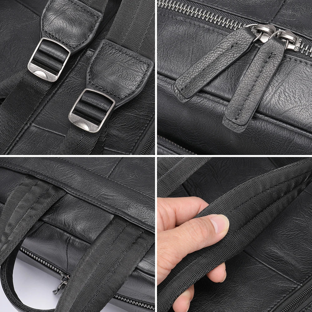 Mochila de couro genuíno