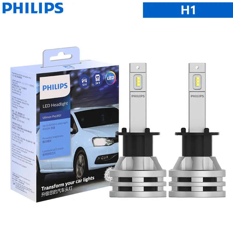 Philips LED H1 H3 H4 H7 H11 Ultinon Pro3101 12V/24V 6000K