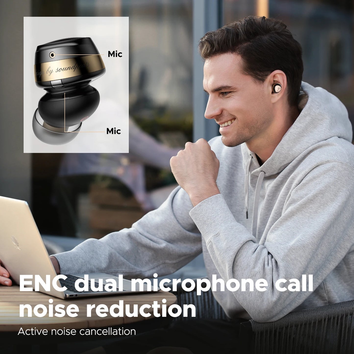 Fones de ouvido sem fio SoundPEATS Opera 05