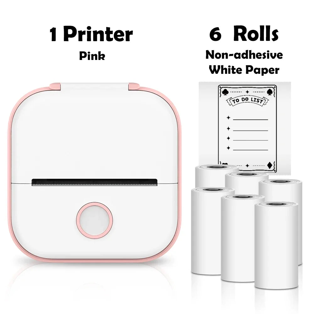 Mini impressora de bolso térmica sem fios adesivos autoadesivos
