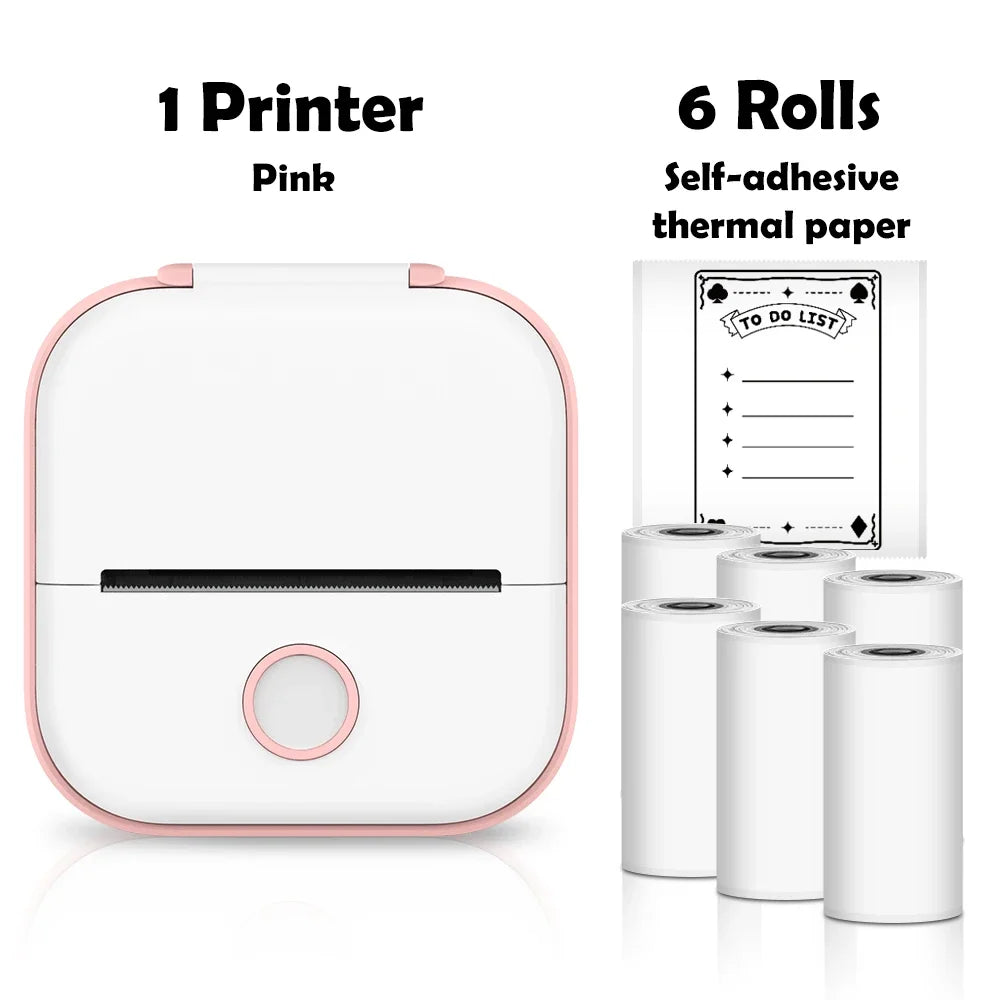 Mini impressora de bolso térmica sem fios adesivos autoadesivos
