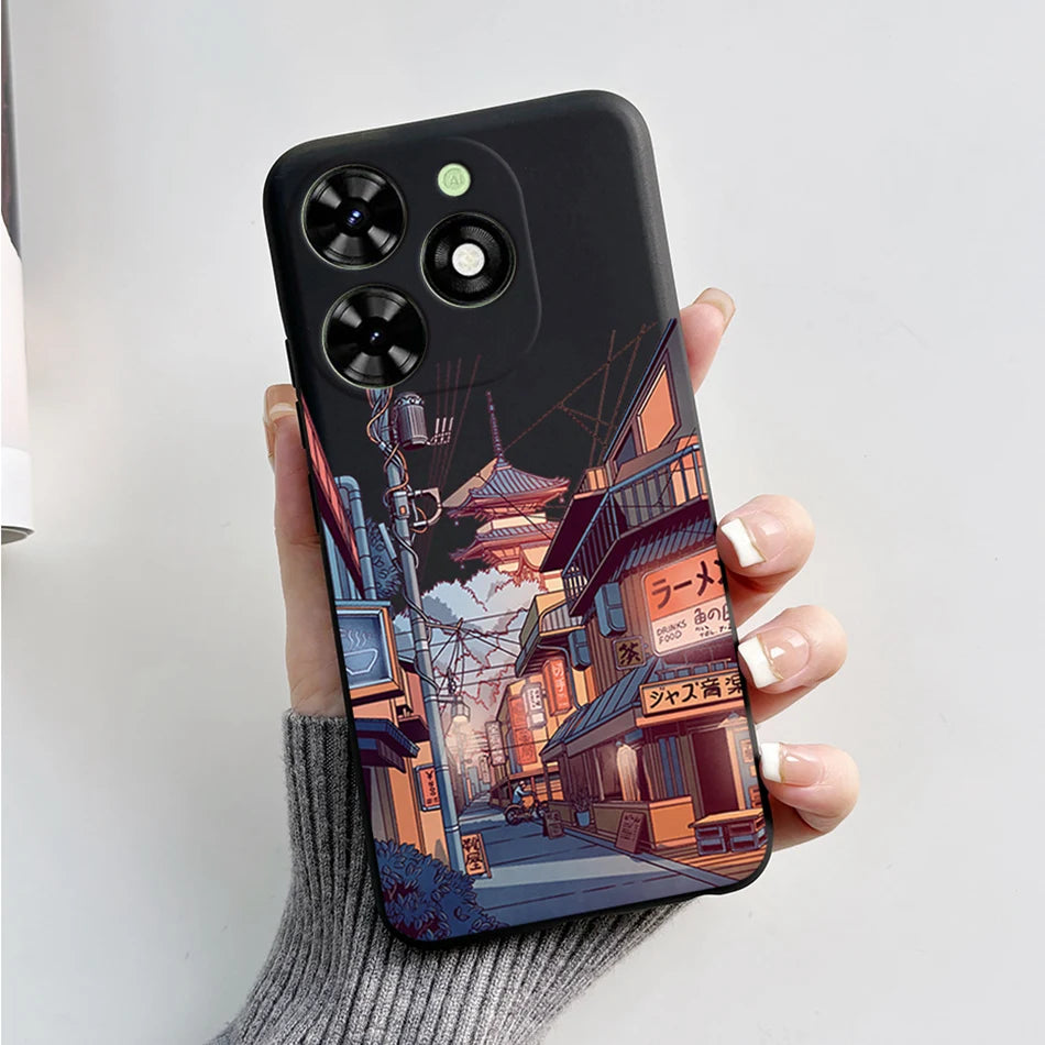 Capa ultra fino macio de silicone à prova de choque para Tecno Spark