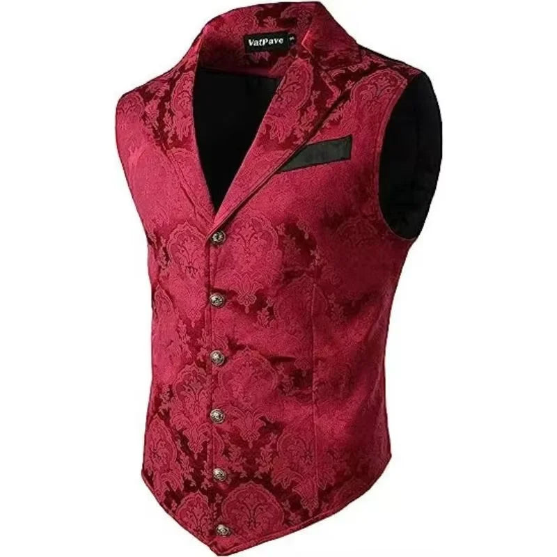 Colete Masculino Jacquard Floral