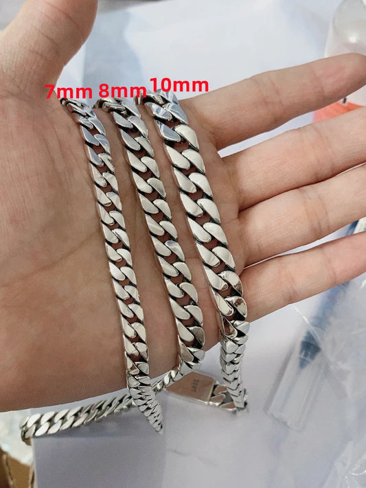 Prata esterlina colar pulseira punk s925