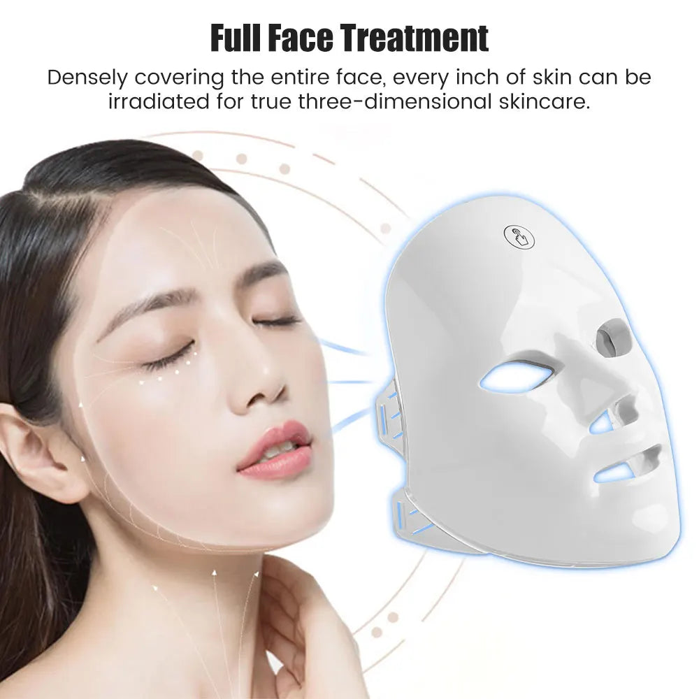 Máscara facial led terapia de luz