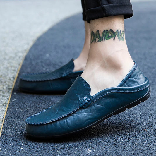 Mocassins Masculinos em Couro Genuíno