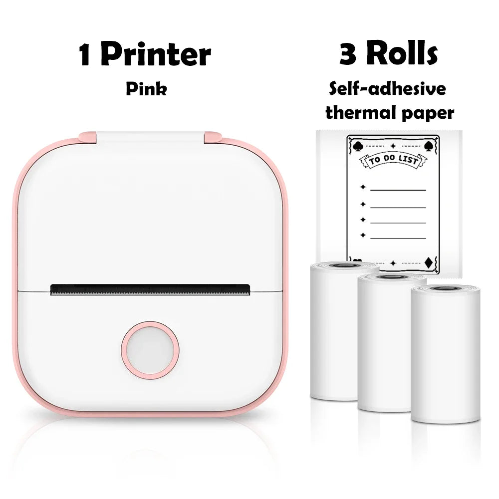 Mini impressora de bolso térmica sem fios adesivos autoadesivos