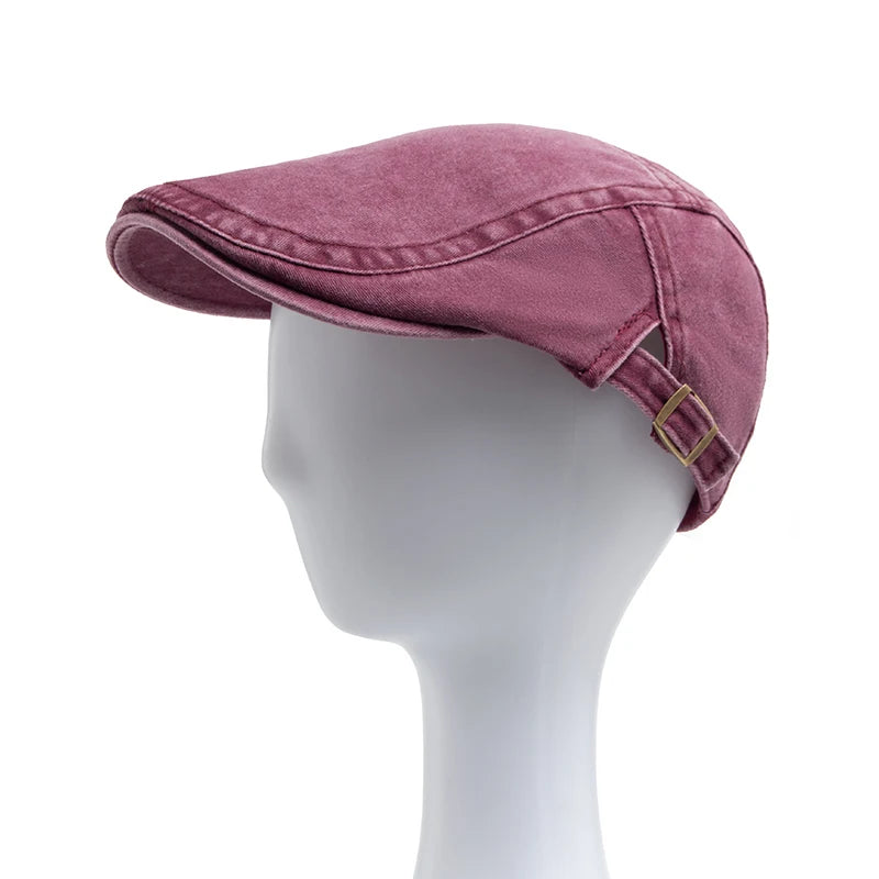 Boina de algodão vintage masculina e feminina
