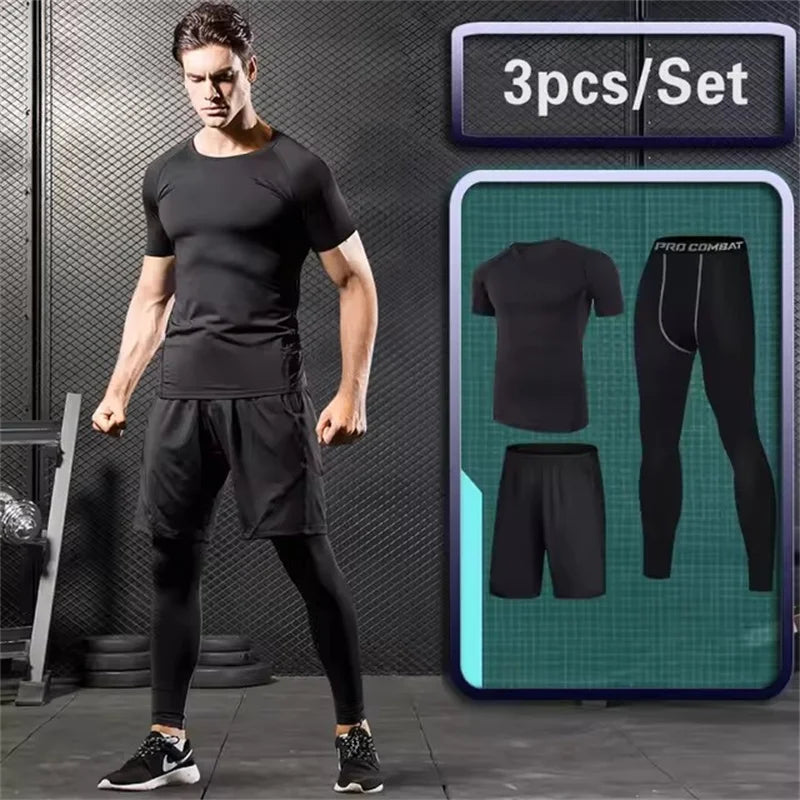 Fato de compressão desportiva para homem
