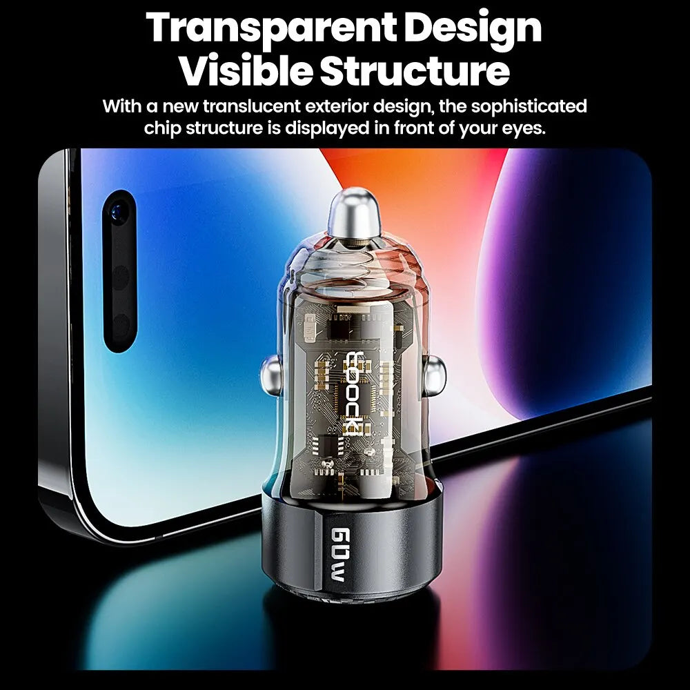 Carregador de carro Toocki 60w