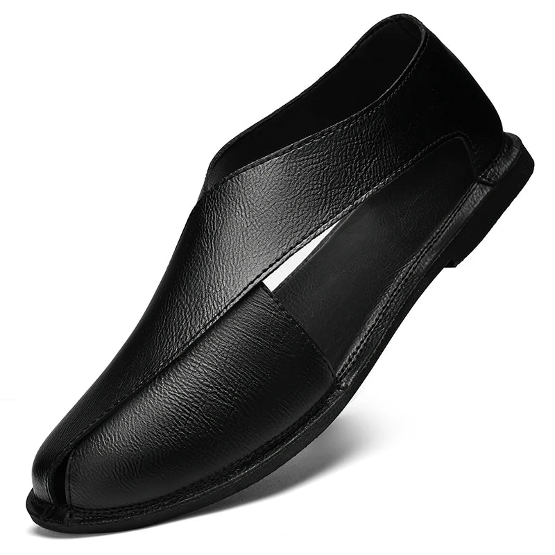 Mocassins de couro genuíno
