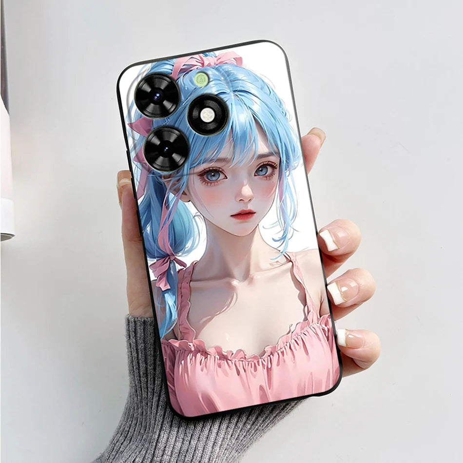 Capa ultra fino macio de silicone à prova de choque para Tecno Spark