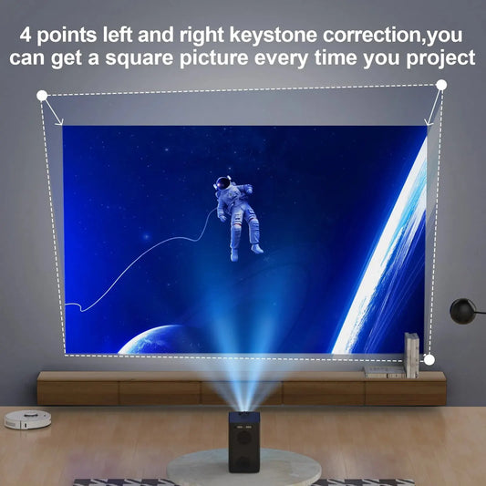 Projetor Portátil Inteligente com Wi-Fi e Bluetooth