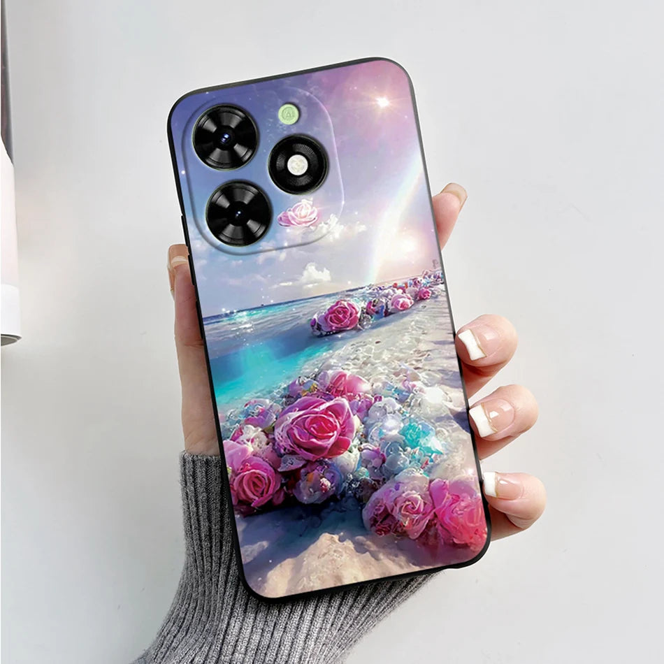 Capa ultra fino macio de silicone à prova de choque para Tecno Spark