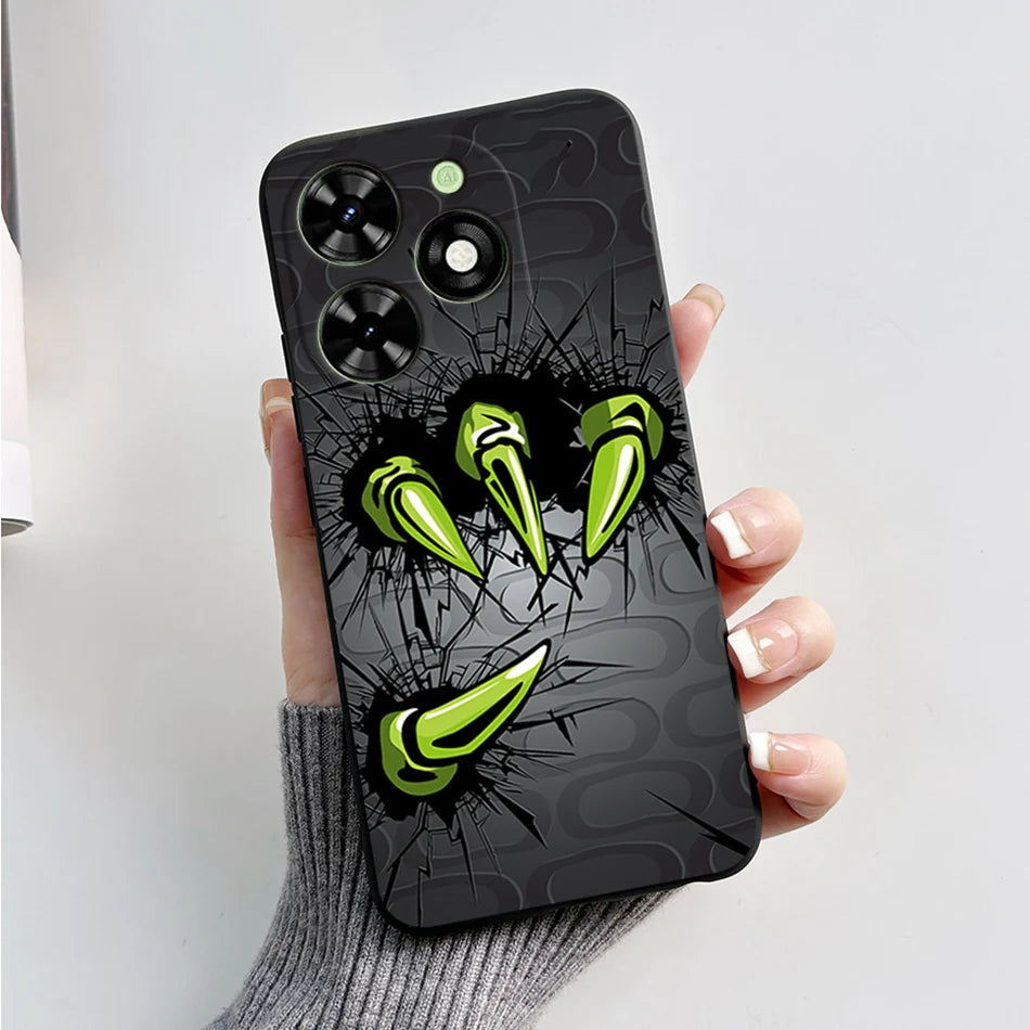 Capa ultra fino macio de silicone à prova de choque para Tecno Spark