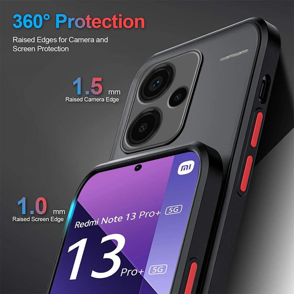 Capa armadura à prova de choque, para xiaomi redmi note 13 pro plus