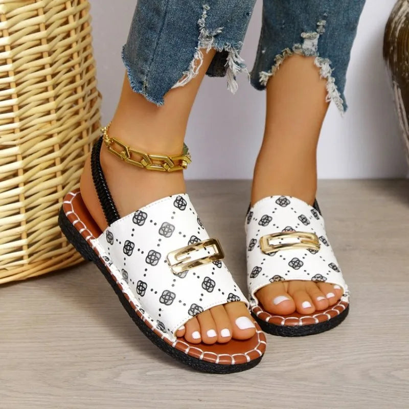 Sapatos casuais de luxo para mulher para a praia e férias de verão