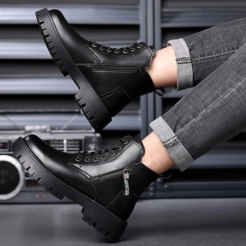 Botas de inverno antiderrapante com sola grossa