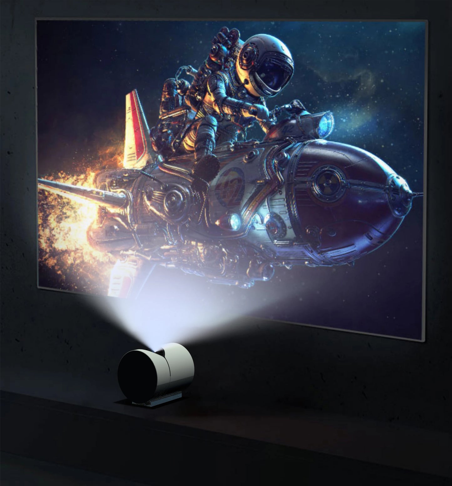 Projetor de vídeo portátil LCD LED 720p com sistema Android 13