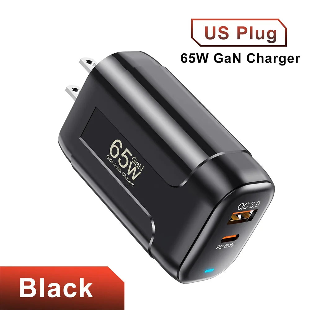 Carregador Rápido GaN de 65W