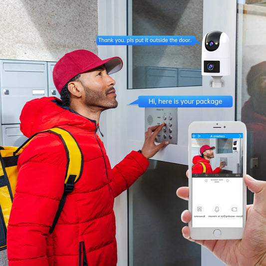 Câmara Wifi externa de lente dupla