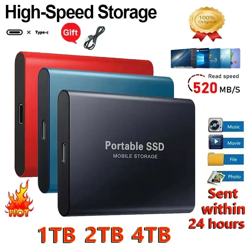 Disco Rígido Externo SSD USB 3.1/Tipo-C