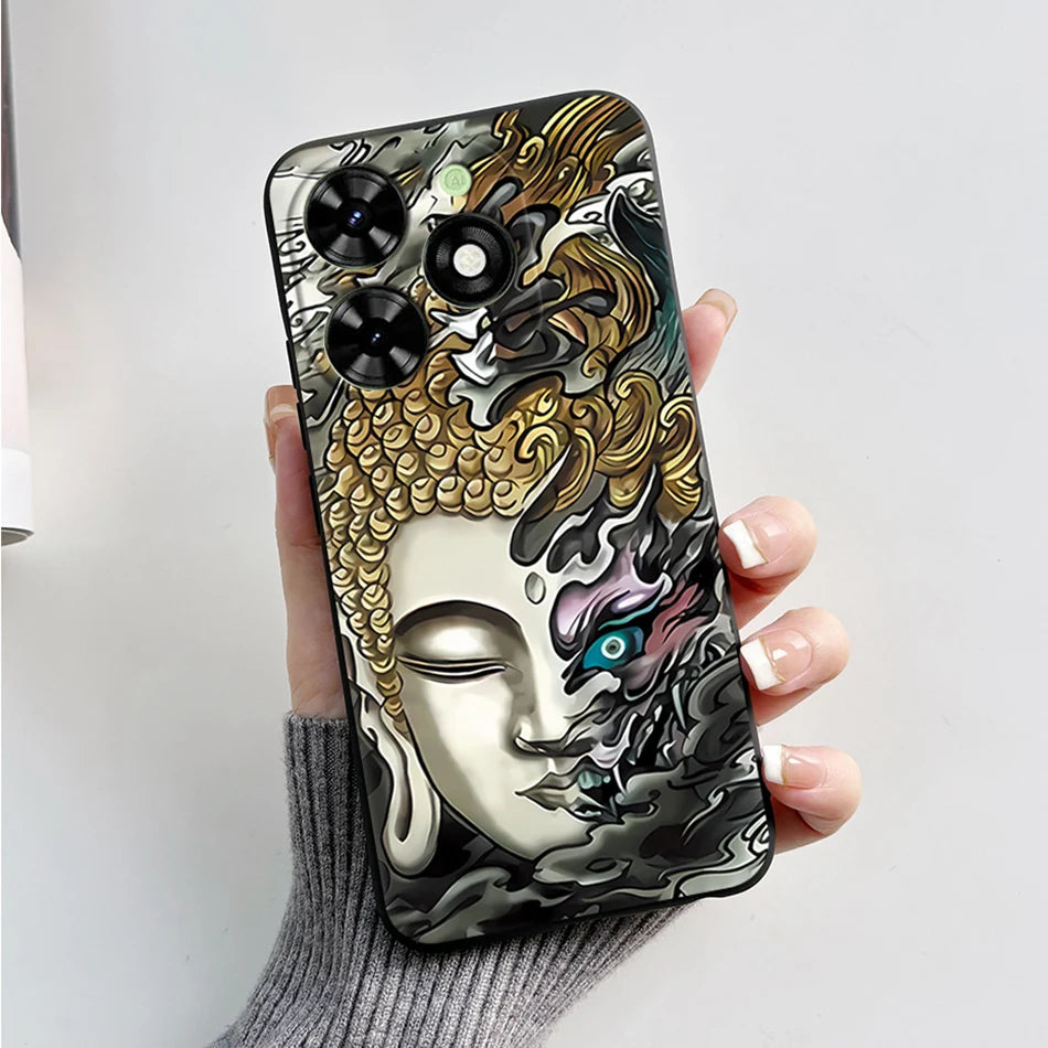 Capa ultra fino macio de silicone à prova de choque para Tecno Spark