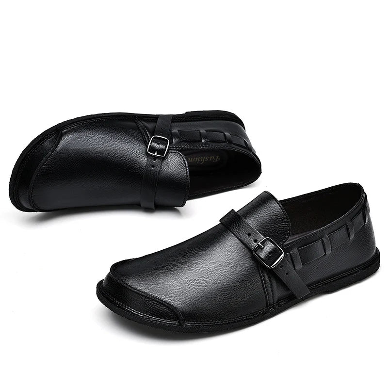 Mocassins de couro genuíno