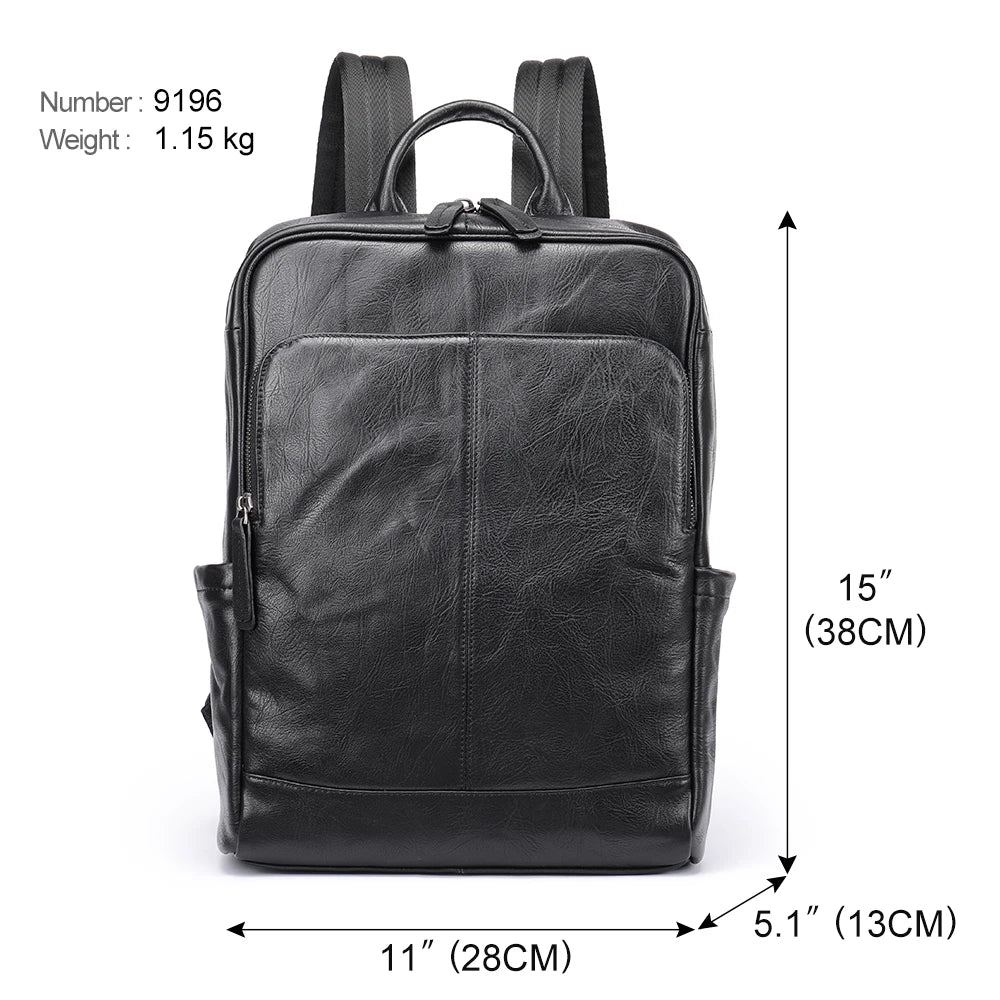 Mochila de couro genuíno