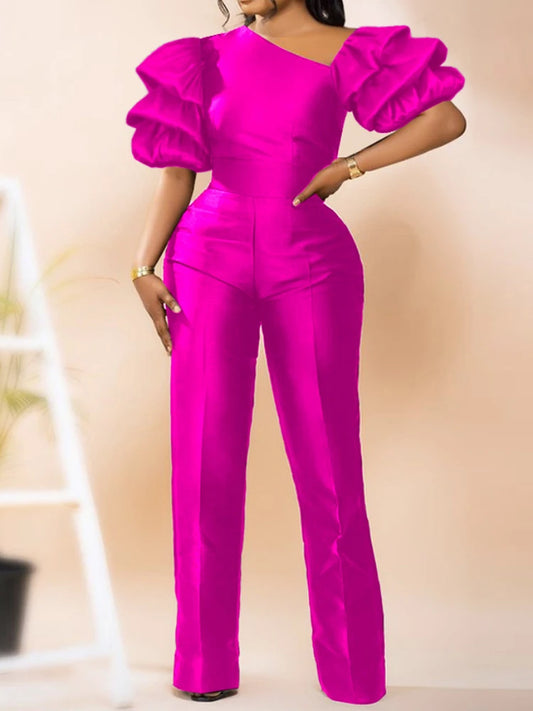 Macacões ombro oblíquo