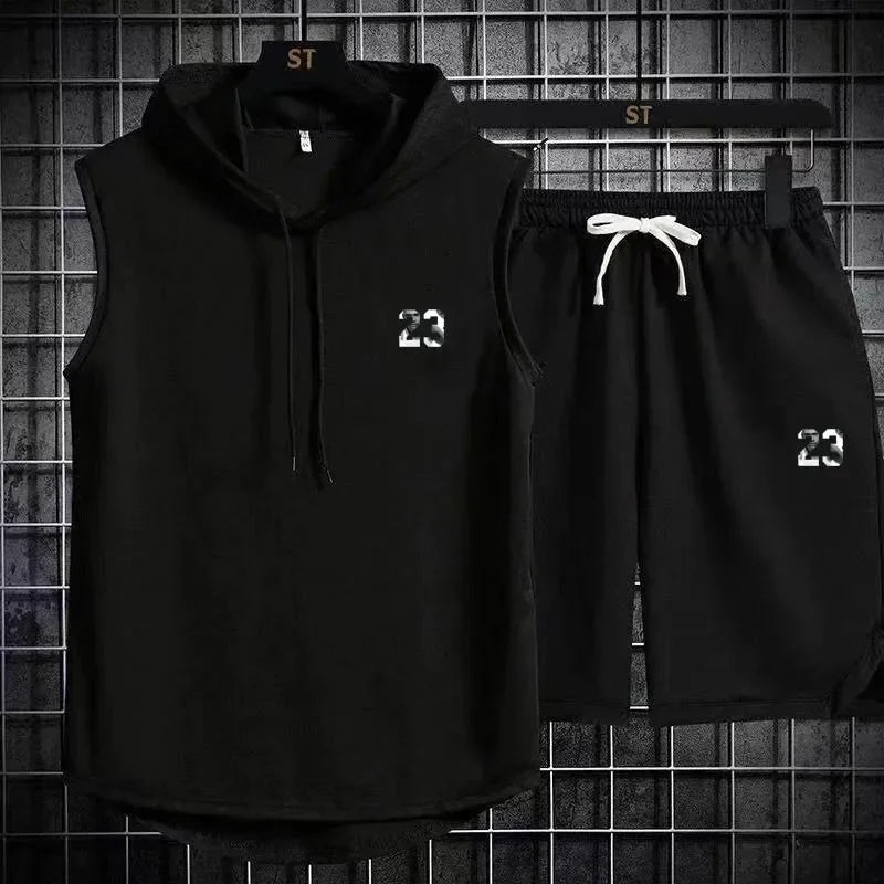 Conjunto esportivo com capuz