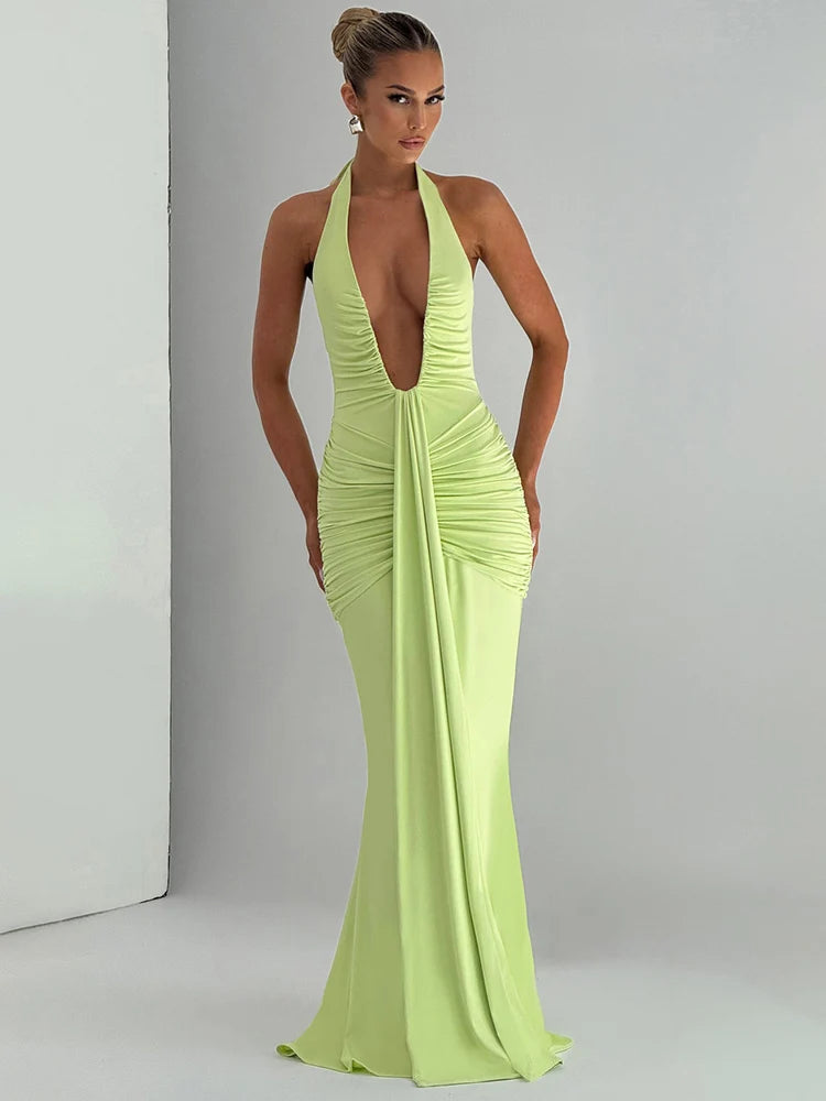 Vestido Mozision decote em V