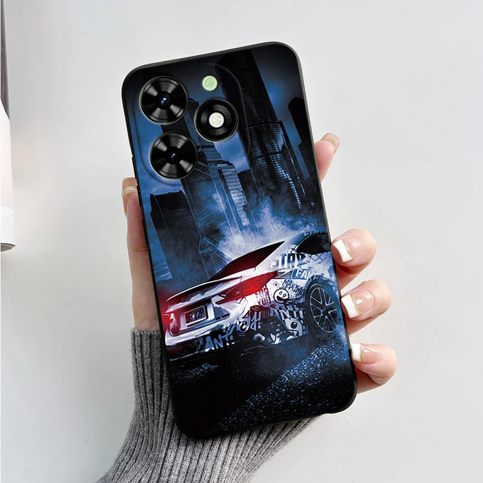 Capa ultra fino macio de silicone à prova de choque para Tecno Spark