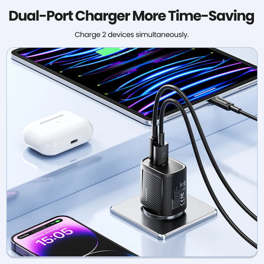 Carregador Toocki GaN USB-C 30 W para Viagem